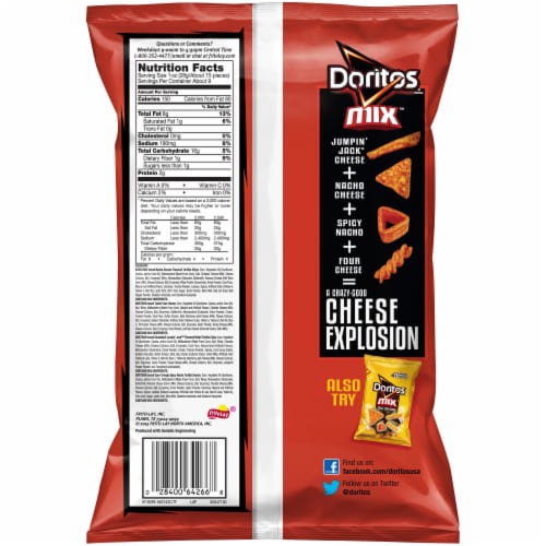 Doritos Mix Cheese Explosion Tortilla Chips Perspective: back