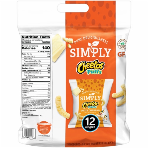 Simply Cheetos White Cheddar Cheese Puffs Multipack Perspective: back