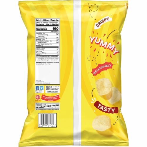 Lay's Potato Chips Classic Flavor Snacks 13 oz Party Size Bag Perspective: back
