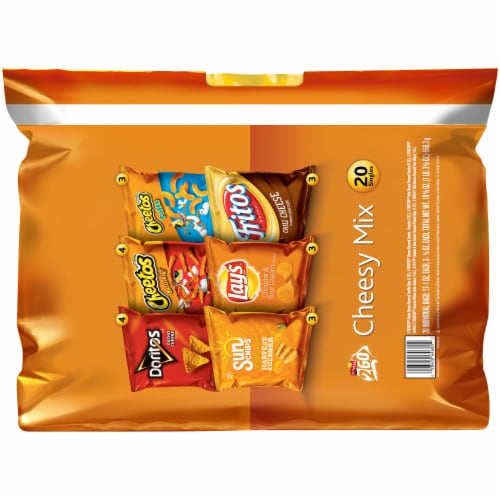 Frito Lay Cheesy Mix Variety Pack Perspective: back