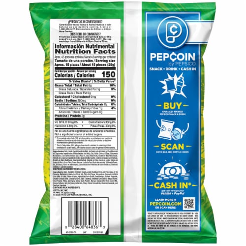 Doritos® Dinamita® Chile Limon Tortilla Chips Perspective: back