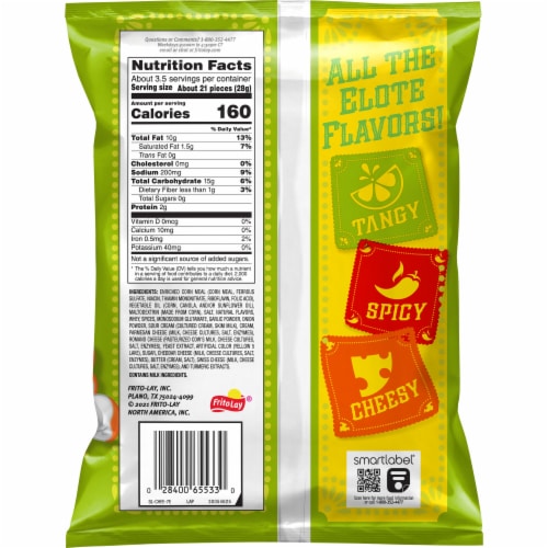 Cheetos Mexican Street Corn Cheese Flavored Snacks Perspective: back