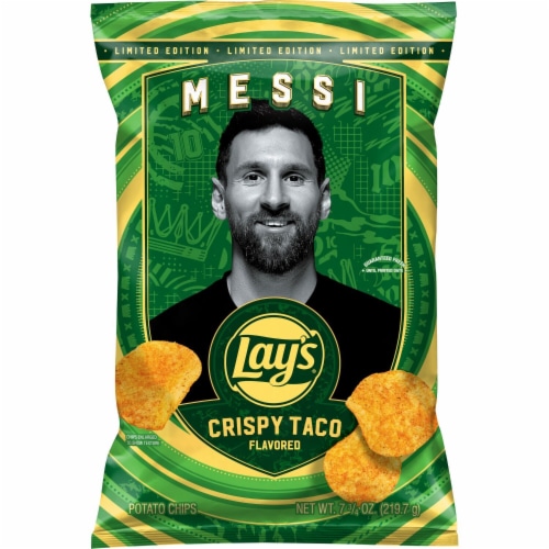 Lay's® Messi Crispy Taco Potato Chips Perspective: back