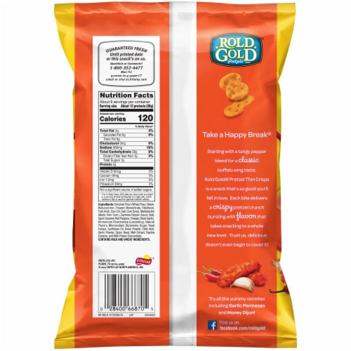 Rold Gold® Buffalo Wing Pretzel Thins Perspective: back