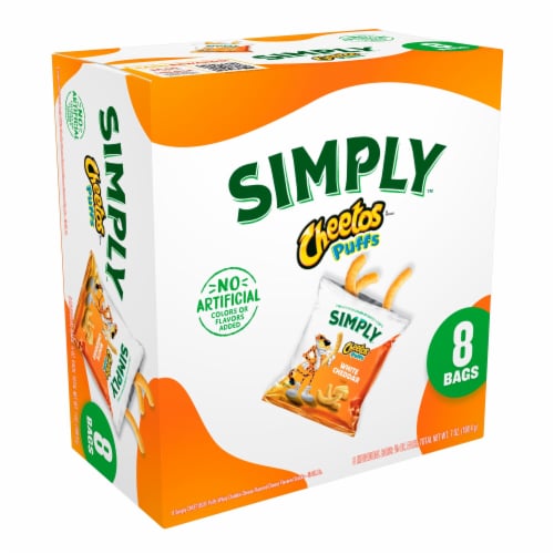 Cheetos® Simply White Cheddar Puffs Chips Multi Pack Perspective: back