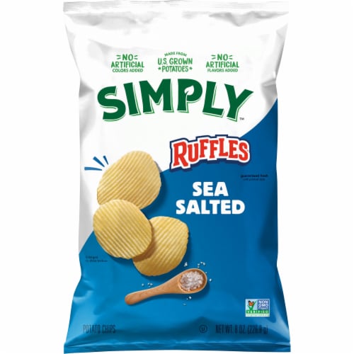 Ruffles® Simply Sea Salted Potato Chips Perspective: back