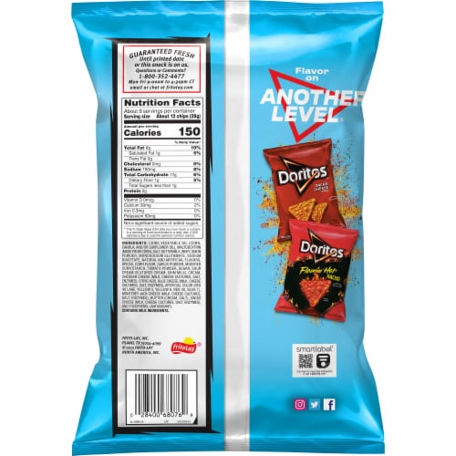 Doritos® Blazin’ Buffalo & Ranch Tortilla Chips Perspective: back