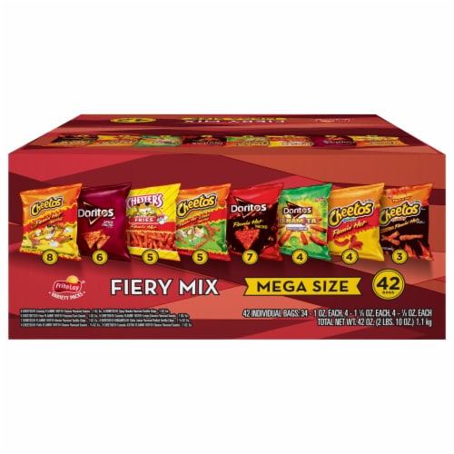 Frito-Lay® Fiery Mix Chips Variety Pack Perspective: back