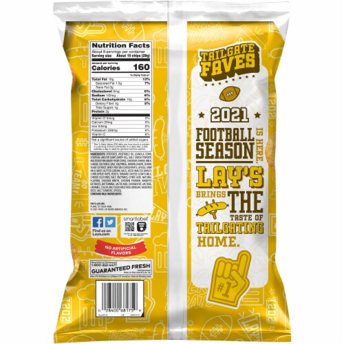 Lay's® Beer N' Brats Flavored Potato Chips Perspective: back