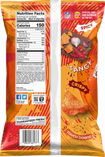Lay's® Kettle Cooked Buffalo Chicken Dip Flavored Potato Chips Perspective: back