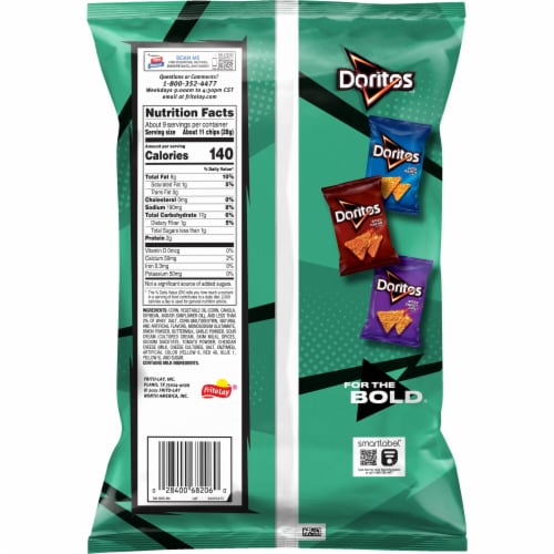 Doritos® Tangy Ranch Tortilla Chips Perspective: back
