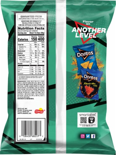Doritos® Tangy Ranch Tortilla Chips Perspective: back
