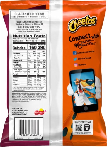 Cheetos Bag of Bones Cinnamon Sugar Snack Perspective: back
