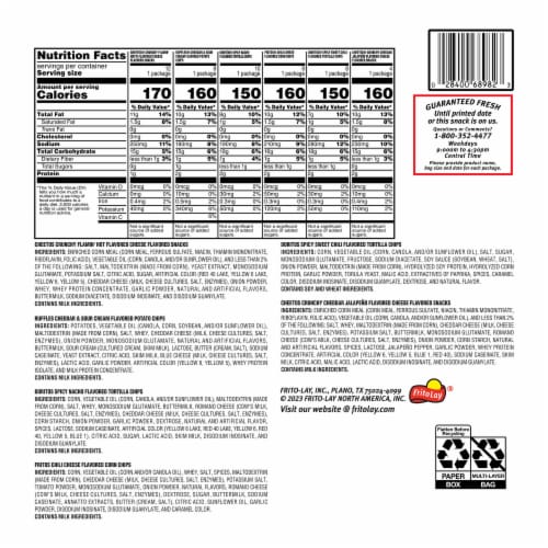 Frito Lay® Bold Mix Chips Variety Pack Perspective: back
