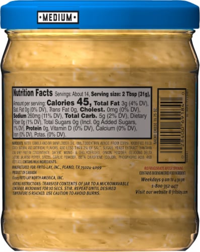 Tostitos® Medium Nacho Cheese Dip Perspective: back