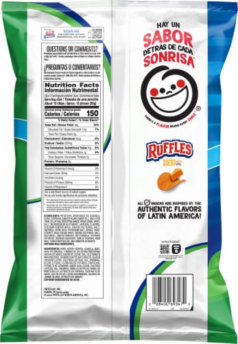 Ruffles® Queso Potato Chips Party Size Perspective: back