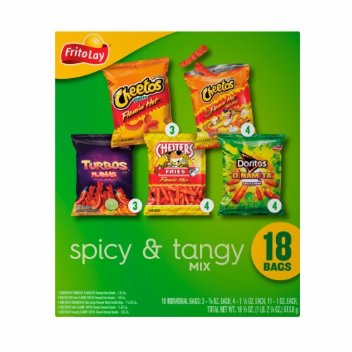 Frito Lay® Spicy and Tangy Assorted Snack Multipack Perspective: back