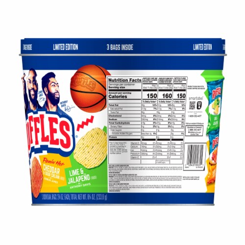 Ruffles Flamin Hot Variety Potato Chips Perspective: back