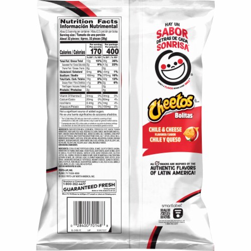 Cheetos® Bolitas™ Flavored Corn Chile & Cheese Snack Perspective: back
