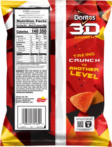 Doritos® 3D Crunch Nacho Cheese Flavor Perspective: back