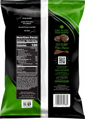 Stacy's Girl Scout Thin Mints™ Flavored Pita Thins Perspective: back