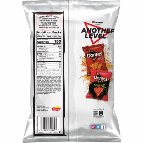 Doritos Jumpin' Jack Cheese Tortilla Chips Perspective: back