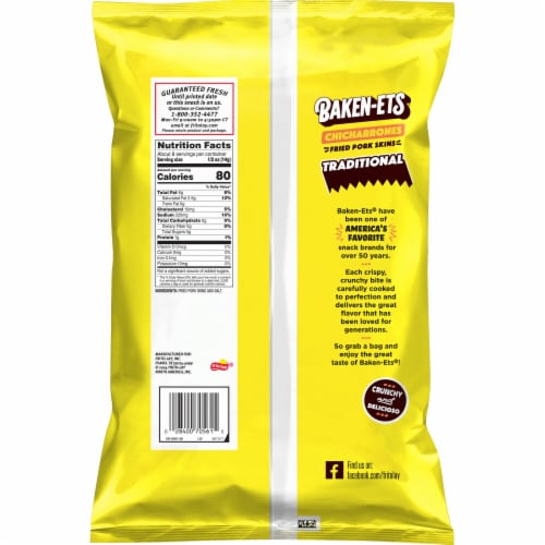 Baken-ets Traditional Chicharrones Fried Pork Skins Perspective: back