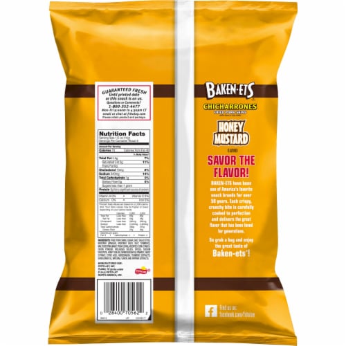 Baken-ets Honey Mustard Chicharrones Fried Pork Skins - 4 Ounces Perspective: back