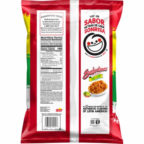 Sabritones® Chili & Lime Puffed Wheat Snack Perspective: back