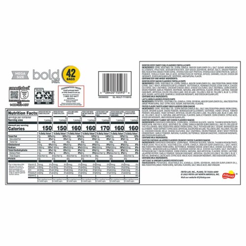 Frito-Lay® Bold Mix Chips Variety Pack Perspective: back
