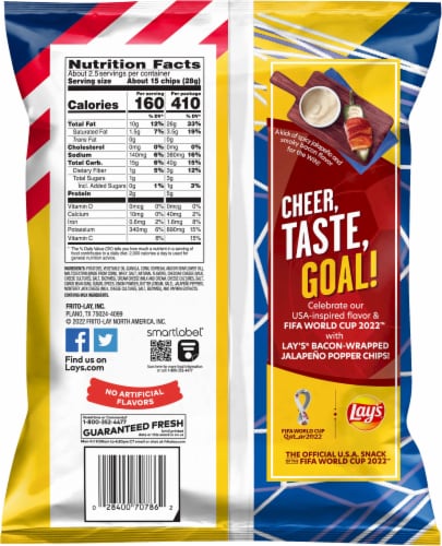 Lay's Jalapeno Popper Potato Chips Perspective: back