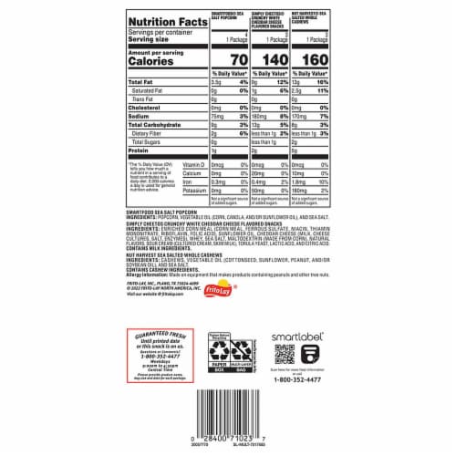 Frito-Lay® Refresh Mix Chips Variety Pack Perspective: back