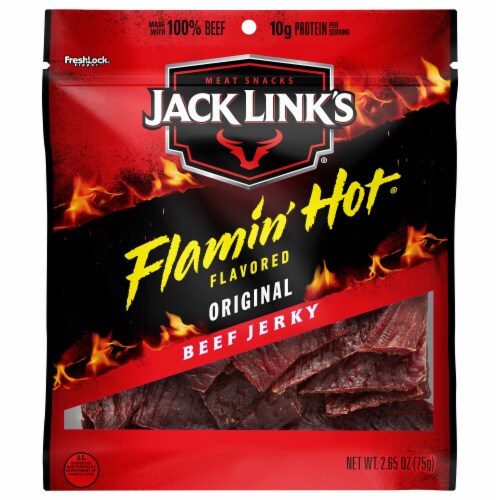 Jack Link's® Flamin' Hot® Flavored Original Beef Jerky Perspective: back