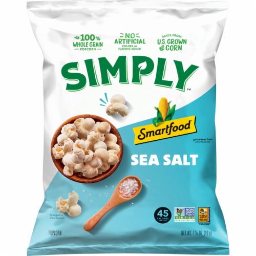 Smartfood Simply Popcorn Sea Salt 1 5/8 Oz Perspective: back