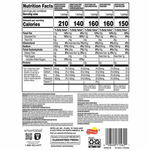 Frito Lay® Chips Grandma's® Cookies and Munchie's® Sandwich Crackers Variety Pack Perspective: back