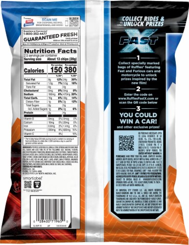 Ruffles® Potato Chips Honey Habanero Perspective: back