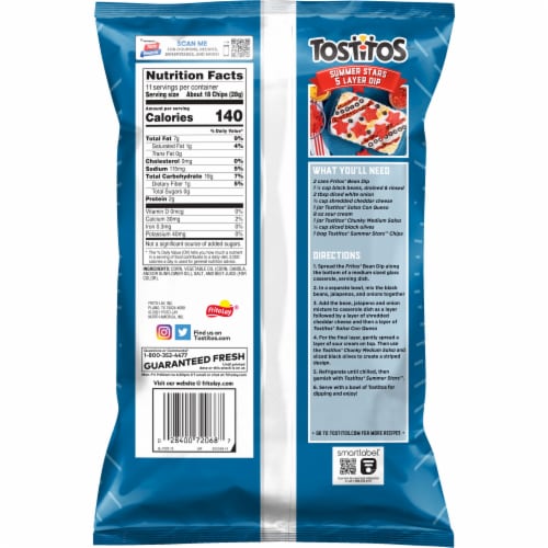 Tostitos Summer Stars™ Tortilla Chips Perspective: back