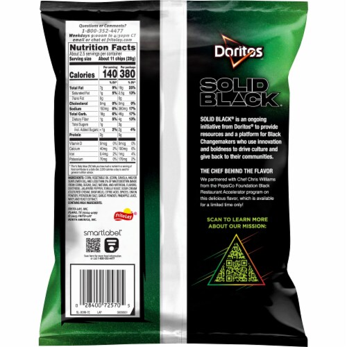 Doritos® Spicy Pineapple Jalapeno Flavored Tortilla Chips Perspective: back