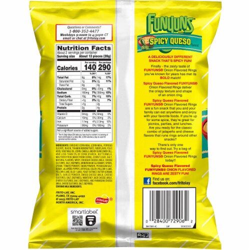 Funyuns® Spicy Queso Onion Flavored Rings Perspective: back