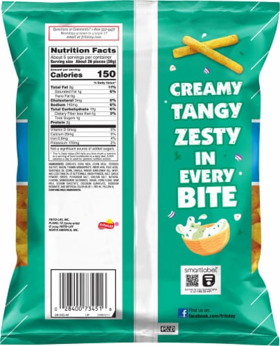 Chester's® Fries Ranch Flavored Corn Snacks Perspective: back