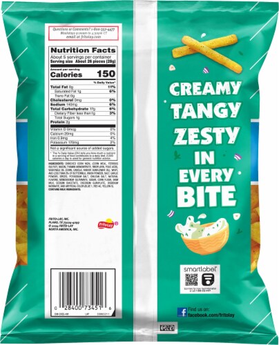 Chester's® Fries Ranch Flavored Corn Snacks Perspective: back