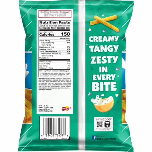 Chester's® Ranch Flavored Corn and Potato Fries Perspective: back