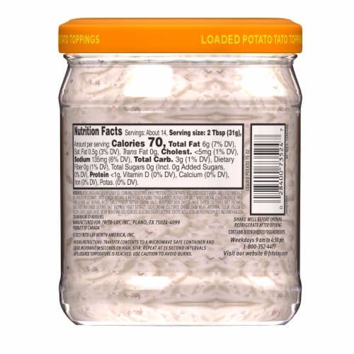 Lay's® Loaded Potato Toppings Dip Perspective: back