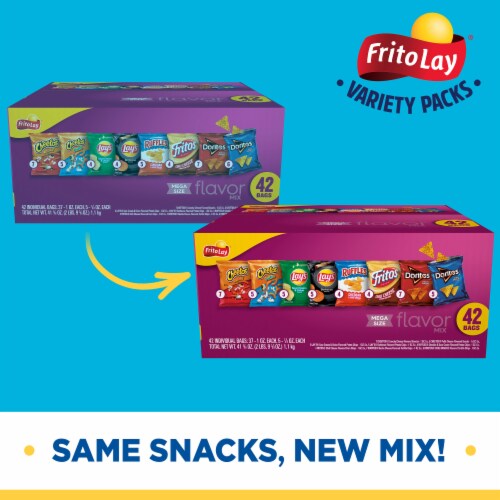Frito Lay® Mega Size Flavor Mix Chips Variety Pack, 42 ct / 1 oz