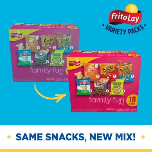 Frito-Lay® Family Fun Mix Chips Variety Pack Perspective: back