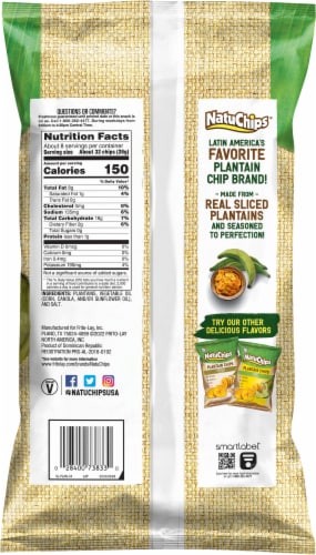 NatuChips® Orginal Plantain Chips Perspective: back