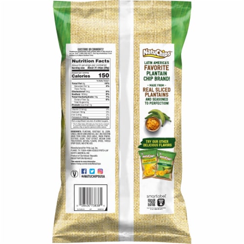 NatuChips® Plantain Snack Garlic 7.75 oz Perspective: back