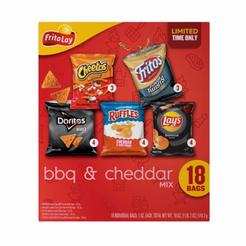 Frito Lay® BBQ and Cheddar Mix Variety Pack Perspective: back