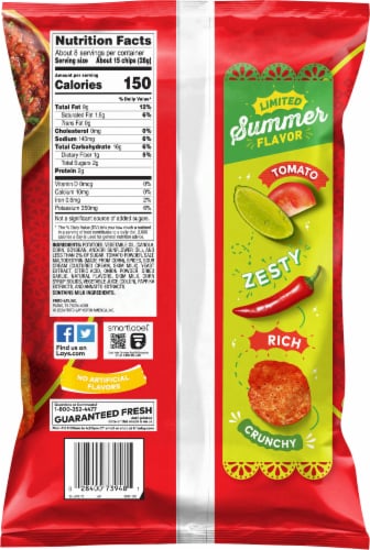 Lay's Potato Chips Salsa Fresca Perspective: back