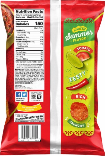 Lay's Potato Chips Salsa Fresca Perspective: back